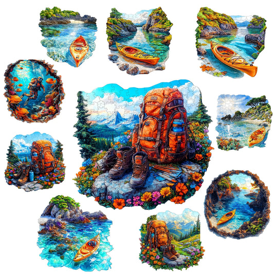 Forests and Lakes Wooden Jigsaw Puzzle Beautiful Wooden Decor Christmas and Halloween Gift Toy For Teen And Kid