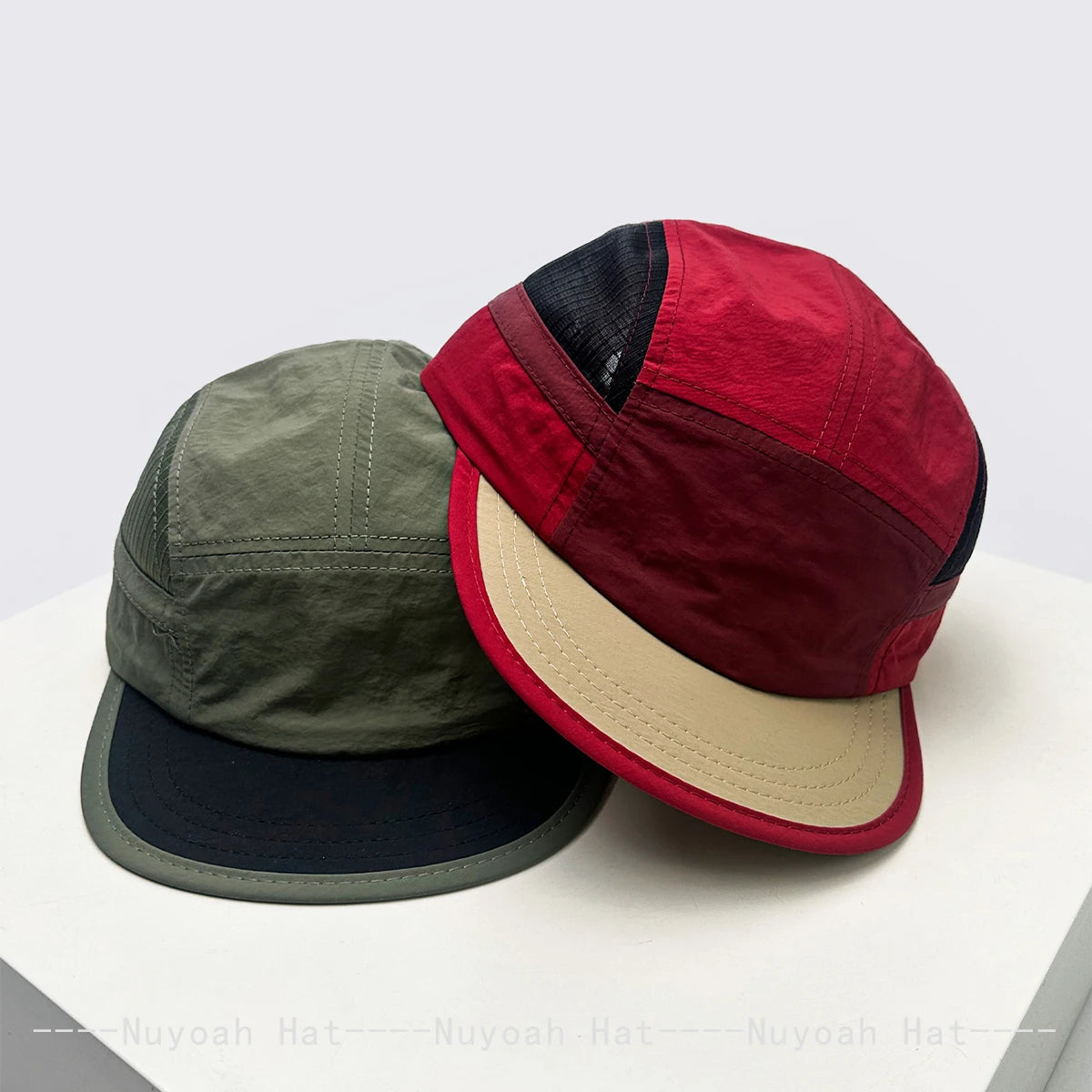 New Unisex Color Block Embroidered Letters Trees Solid Baseball Hats Sunshade Quick-dry Versatile Outdoor Peaked Caps Casual ins