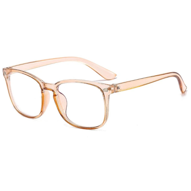 3 Pairs of Pink Transparent Color Fashionable and Simple Glasses Anti Slip Leg Design Unisex Anti Blue Light Glasses