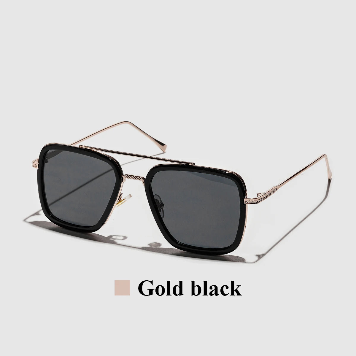 Ruiao 2026 Square Mens Designer Sunglasses Metal Frame Gradient Luxury Shades UV400 Rectangle Pilot Sun Glasses for Men