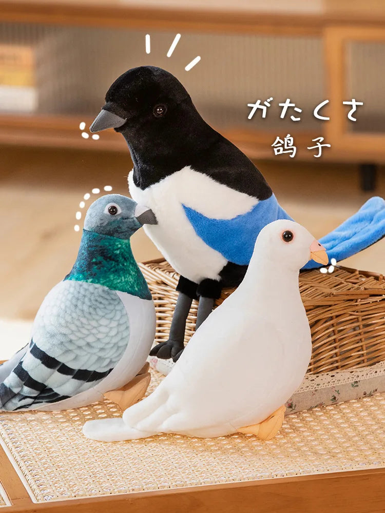 Simulation Owl Plush Toys Soft Stuffed Lifelike Pelicans Doll Pretty Desktop Pigeon Pets Funny Children Props Birthday Gift