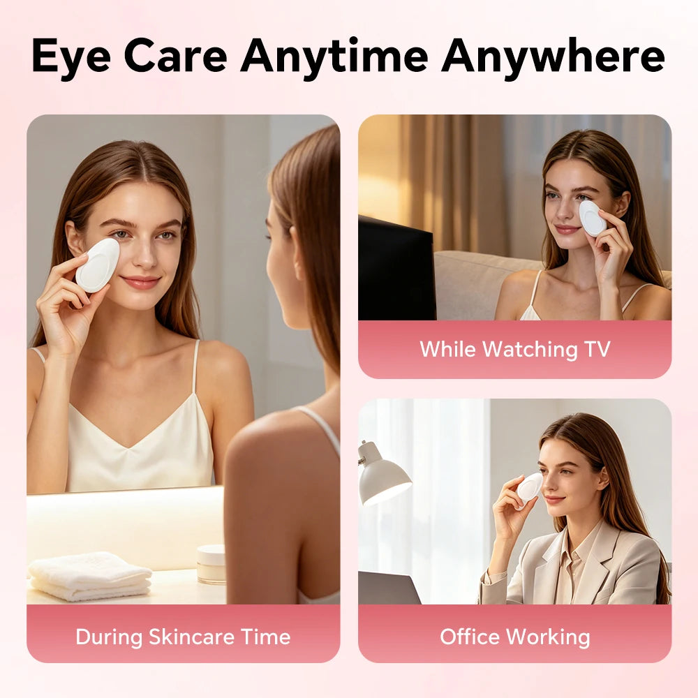 Skin-Sensor Vibration Facial Eye Massager 3 Ice-Cooling Roller Balls For Face Eyes Chin Vibration Lift Tightening Skin Tool