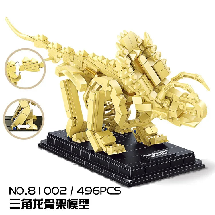 Dinosaur skeleton arrangement model building blocks Education Kids assembly