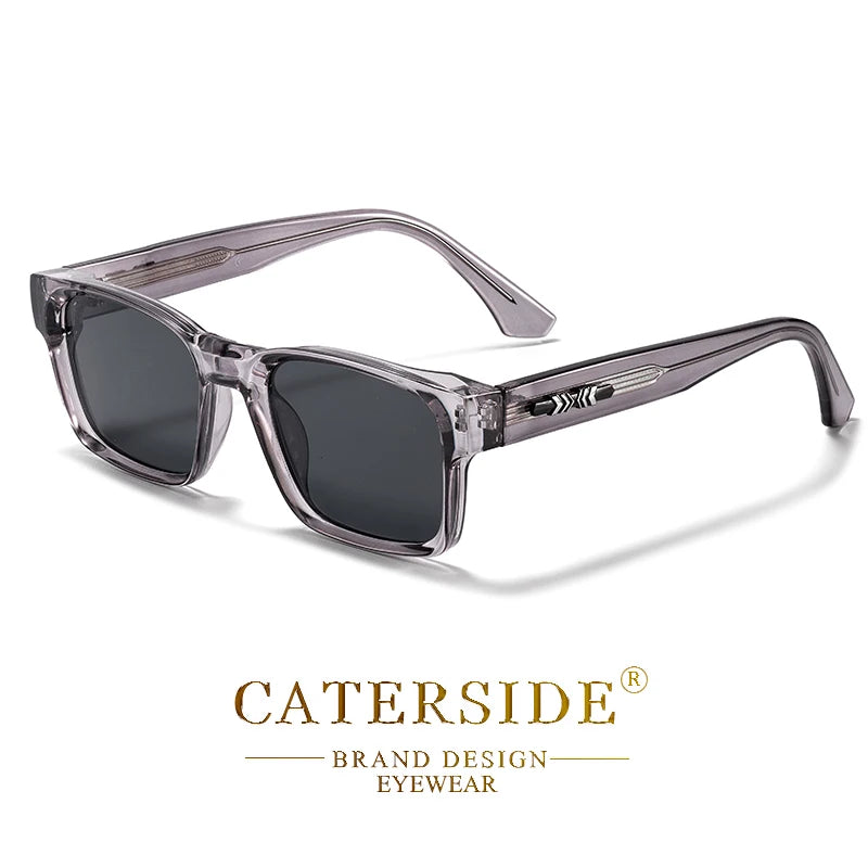 CATERSIDE Fashion Men's Square Sunglasses Brand Design Core Insert Leg Sun Glasses Women's Outdoor Travel Party Glasses