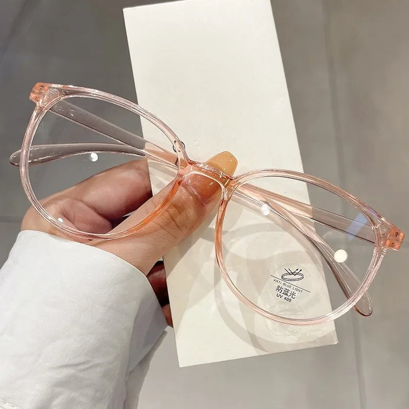 Anti-blue Light Optical Glasses Unisex Myopia Glasses Retro Ultra-light Large Square Frame