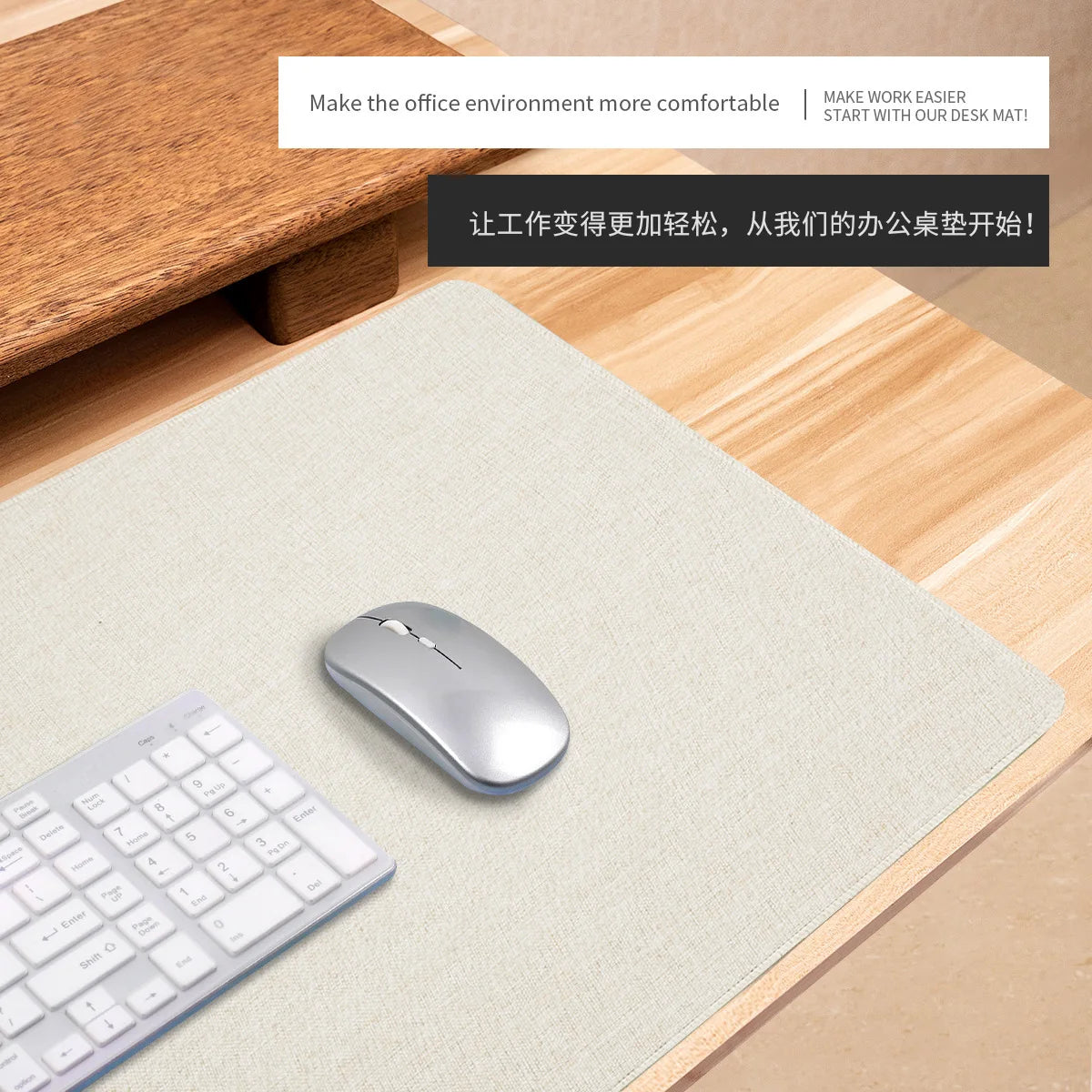 Gaming Mouse Pad Cotton and Linen Rubber XXL Large Desk Mat Gaming PC Waterproof Desk Mat Keyboard Computer Non-slip Desk Pad