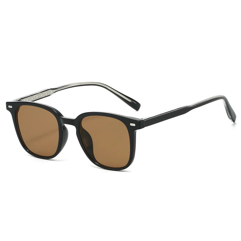 JNPCXI New TR90 Ins Popular Fashion Rectangle Sunglasses Women Retro Green Shades UV400 Men Trending Square Sun Glasses