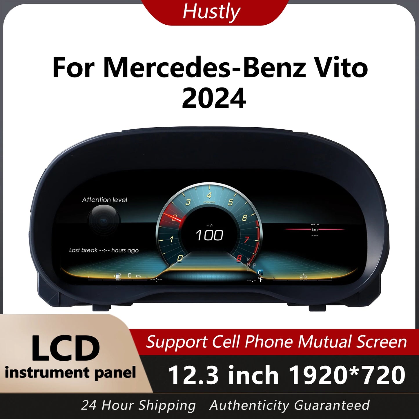 Cluster Digital Dashboard For Mercedes-Benz Vito 2024 car cluster instrument panel/Wireless CarPlay