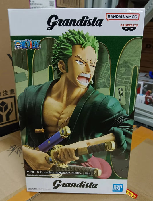 Special OfferIn Stock 100%Original Bandai Banprestoone Piece Roronoa Zoro Grandista Nero Pvc Action Figure Collection Mol Doll T