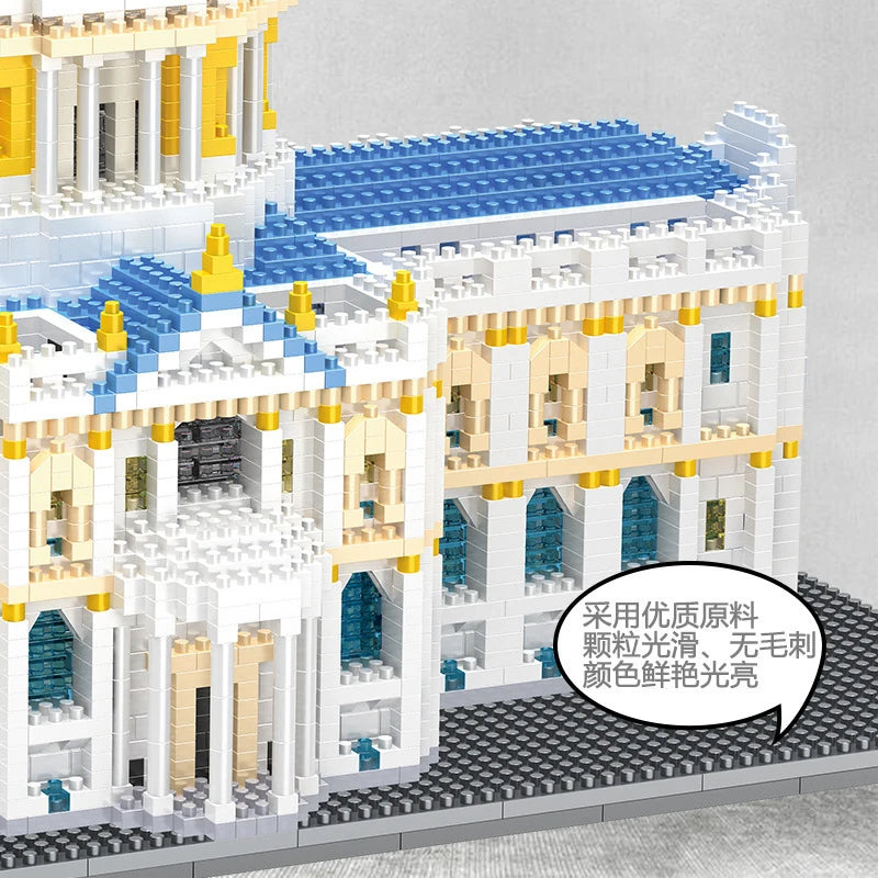 7053 PCs World Architecture MOC Famous Great Churches Castle Building Blocks