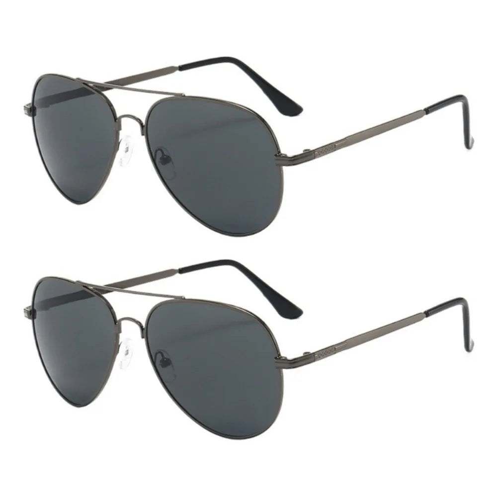 2PCS Driving Sun Glasses for Men Women Classic Aviator Sunglasses UV Lens Retro Sunglasses