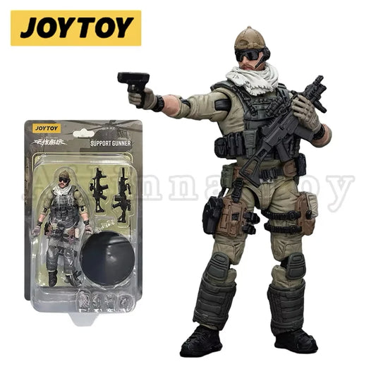 JOYTOY 1/18 3.75 Action Figures Military Armed Force Series Support Gunner Model