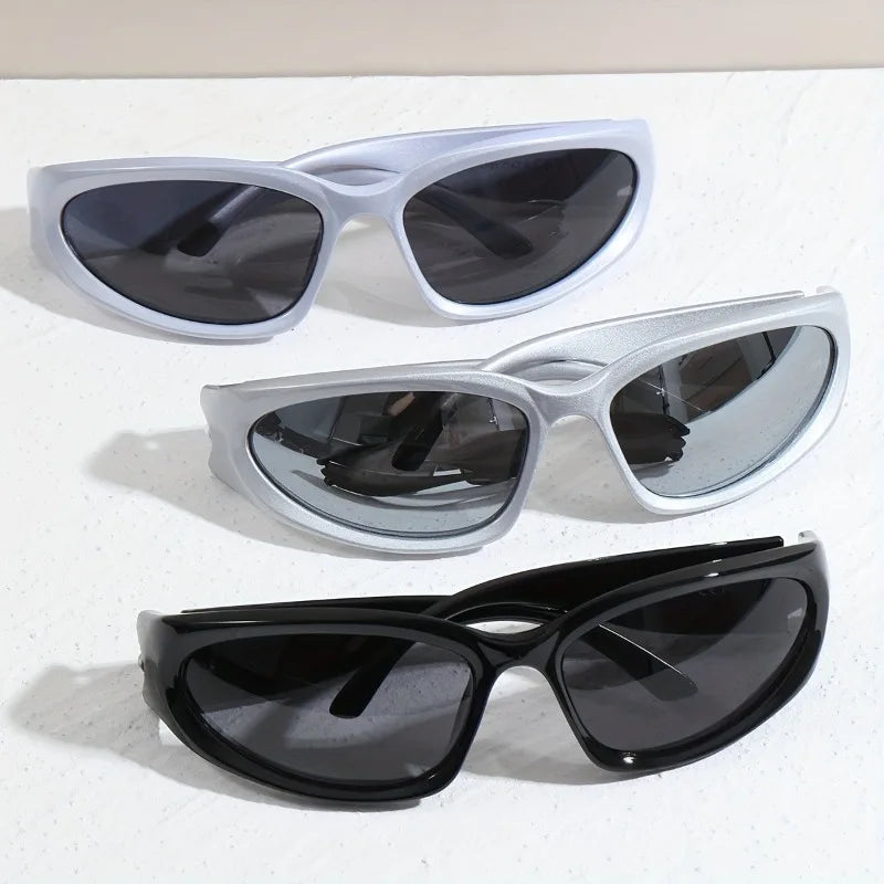 Cyberpunk Futuristic Fashion Glasses Tinted Lenses for Street Fashion Festive Events Unisex Men Women Festival Gear Edgy Style