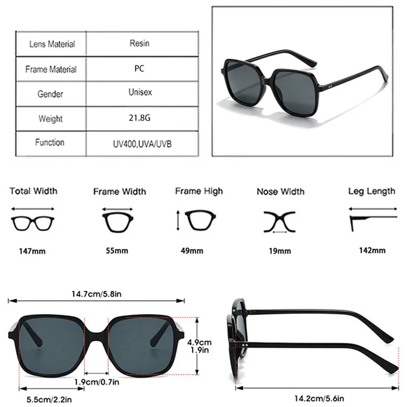 JNPCXI New Square Men Rivets Sunglasses Fashion Gradient Shades UV400 Women Outdoor Punk Sun Glasses