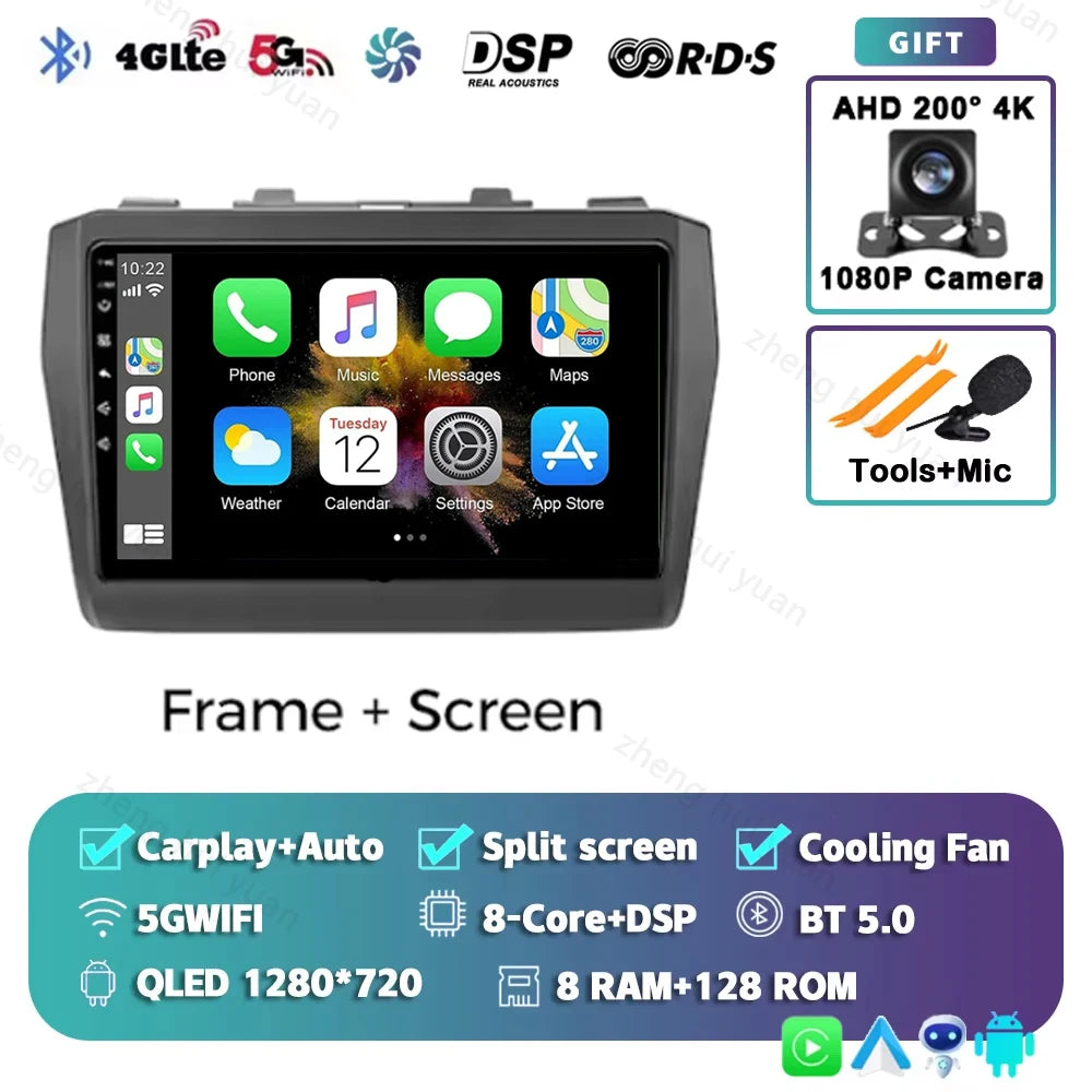 CarPlay Auto Android 15 For Suzuki Swift 2017 2018 2019 2020 2021 Car Radio Multimedia navigation video DVD Autoradio Stereo 4G