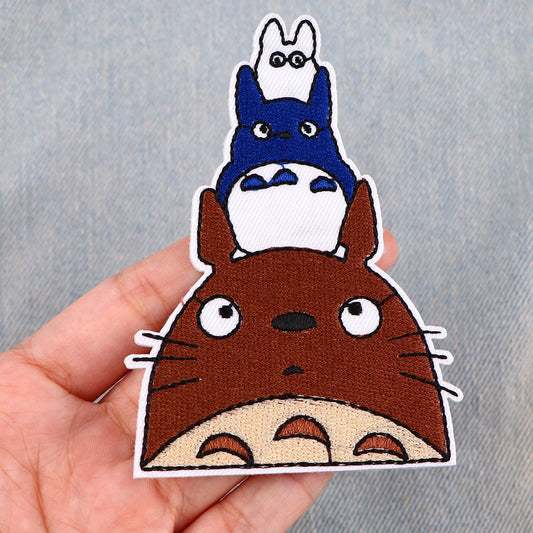 Anime Cat Embroidery Patches For Clothing Patches For Clothes Cartoon DIY Iron on Patch On Clothes Stickers