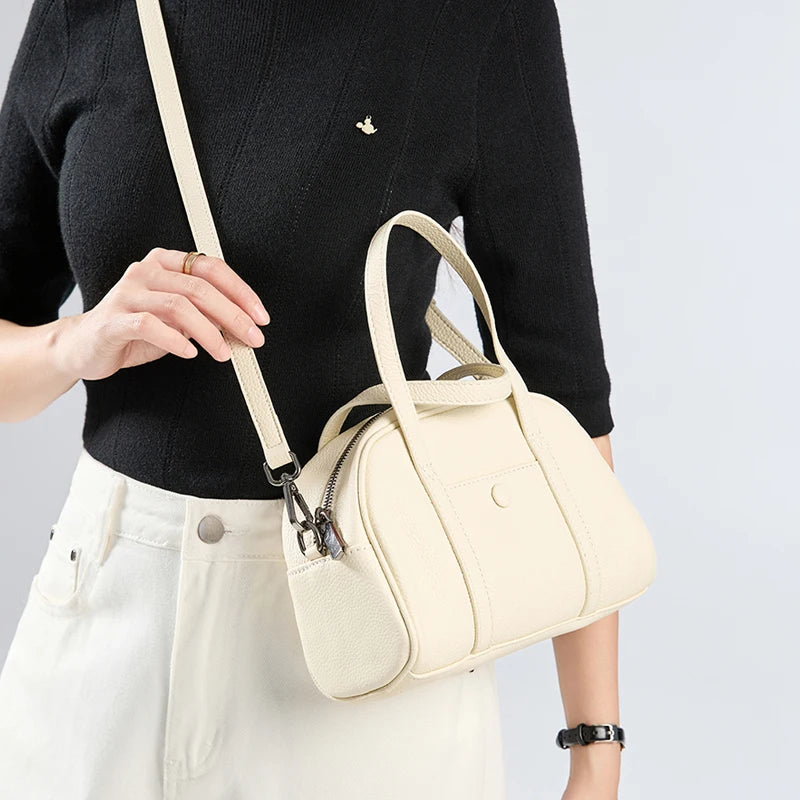 New summer women's genuine leather Shell bag Tote bags female luxury designer brand handbag Ladies mini crossbody shoulder bag