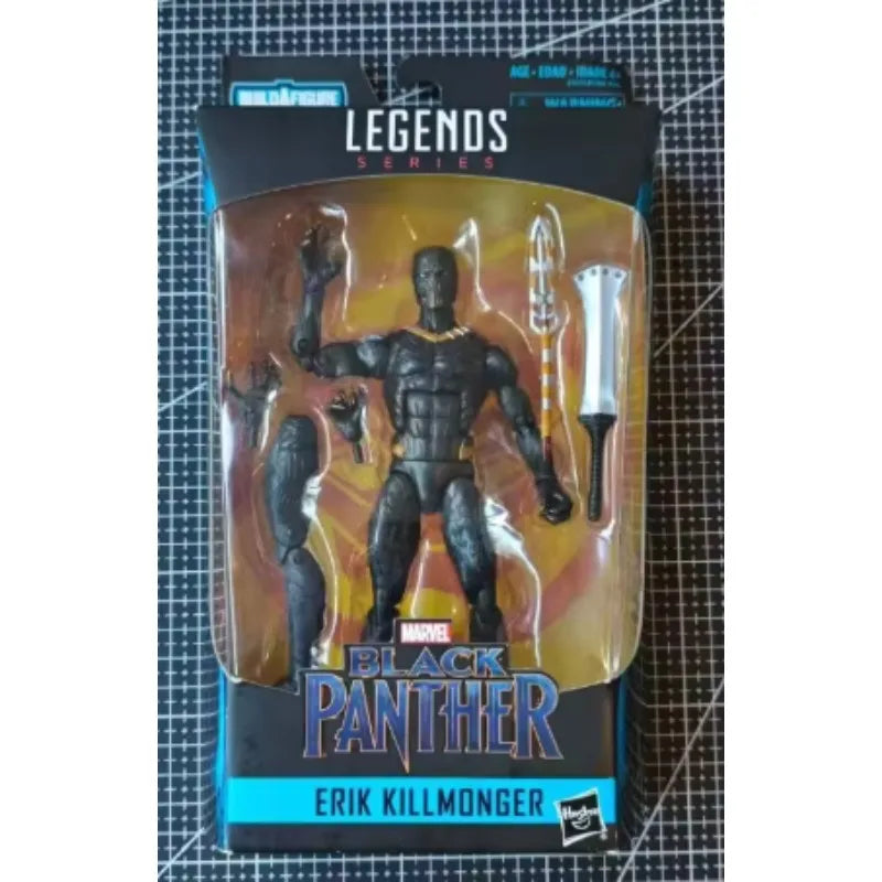 Original Hasbro Marvel Legends Series BLACK PANTHER ERIK KILLMONGER Anime Figure Toys Collection Ornaments