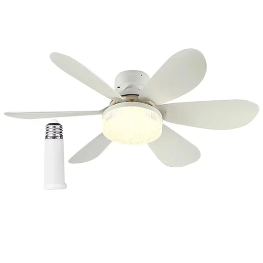 Ceiling Fans with Light Low Profile LED Socket Fan Lamps 3 Colors Dimmable Light