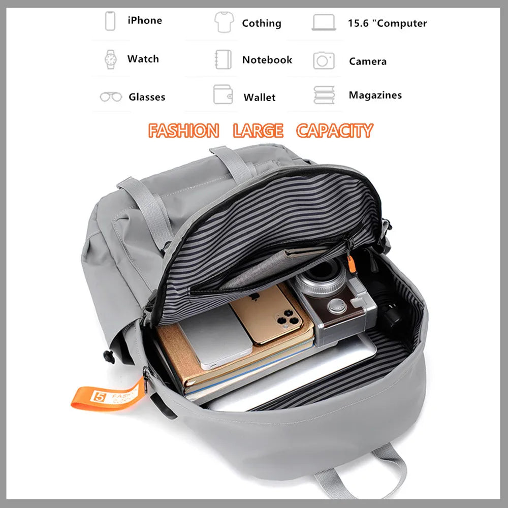 JEEP BULUO Bags 15" Laptop Backpacks Waterproof Nylon Shoulder Travel Backpack