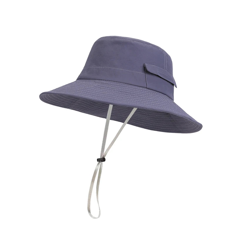 6153-New Spring and Summer Sun Hat for Men - Mountain Climbing and Camping Sun Protection Hat -Quick-Drying WideBrimFishermanHat