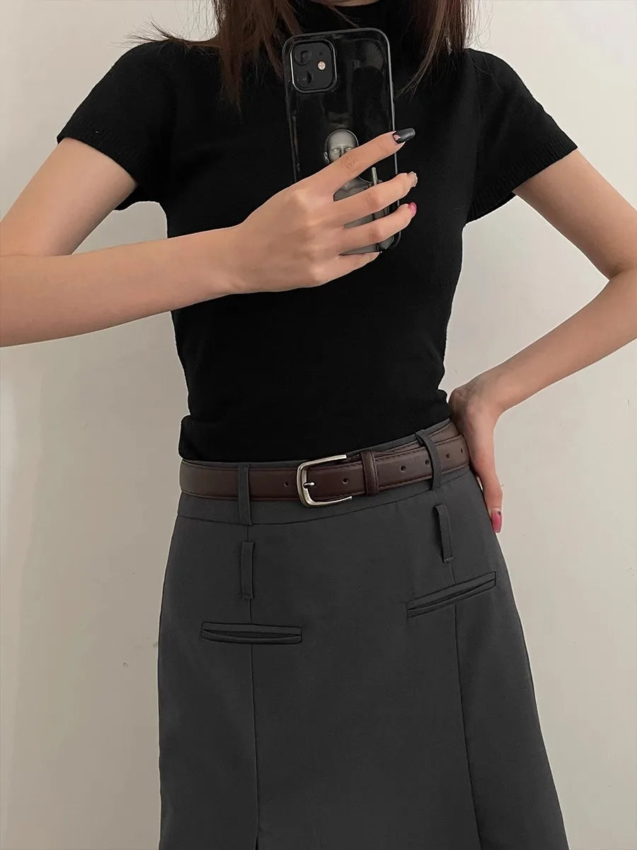 Decorative Belt Women With Skirts And Simple Korean Version Of The New Brown Belt Accessories High-End Sense