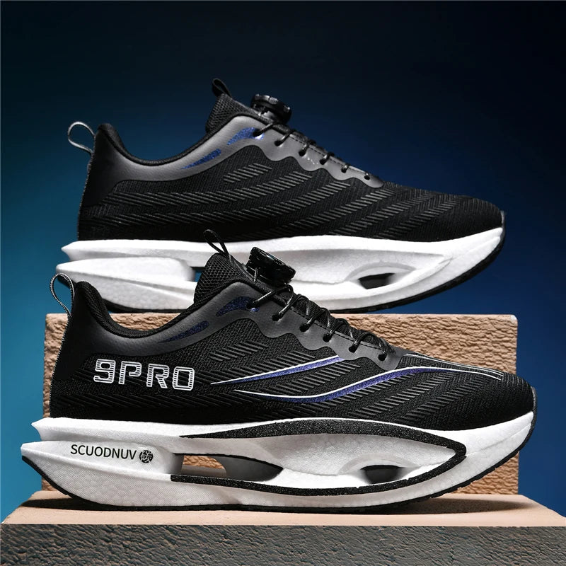 Men Running Shoes Carbon Board Marathon Sports Shoes Breathable Lightweight Women's  Athletic Nonskid Sneakers New