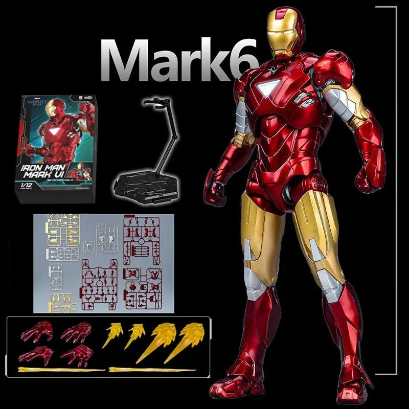 Original LED FondJoy Iron Man MK42 MK43 MK46 MK1 MK2 MK3 MK4 DIY Action Figures