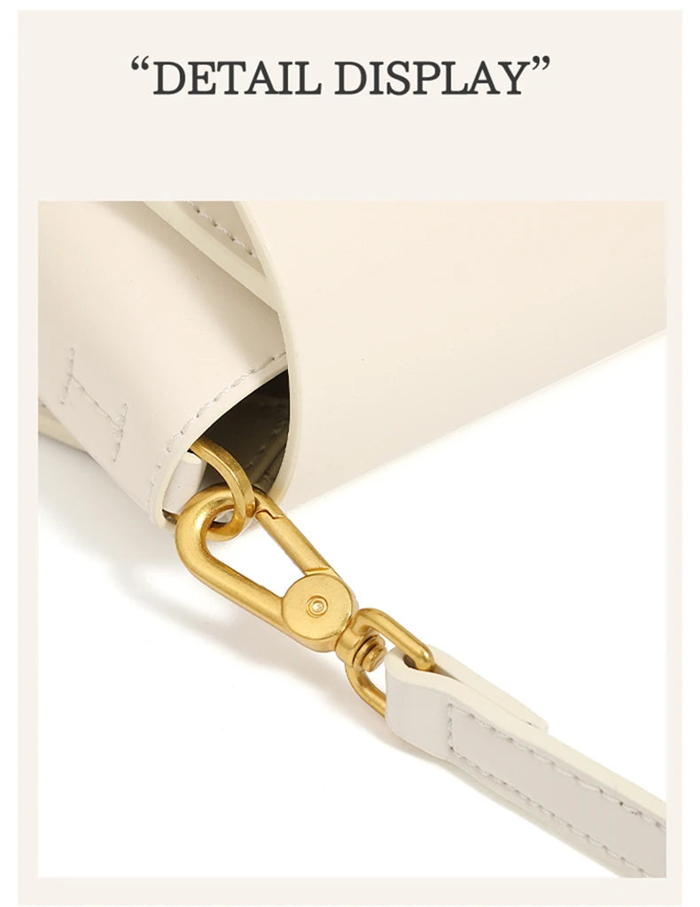 Burminsa Leather Underarm Shoulder Bags Women Luxury Design Crossbody Purse