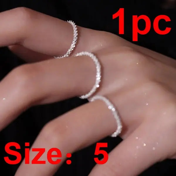 2024 Trend Sparkling Silver Color Choker Necklace for Women Elegant Clavicle Chain Necklace Party Wedding Collar Jewelry Gifts