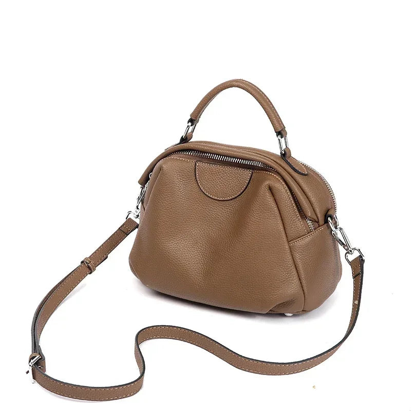 Women's Cow Leather Durable Crossbody Bag Female Cowhide Luxury Designer Shoulder Bags Ladies Casual Retro Travel Handbags Lady