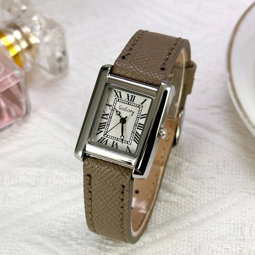 Fashion Rome Dial Watch Luxury Women Ladies Dress Watch Leather Strap Brand Quartz Wristwatches Dropshipping Clock Reloj Mujer