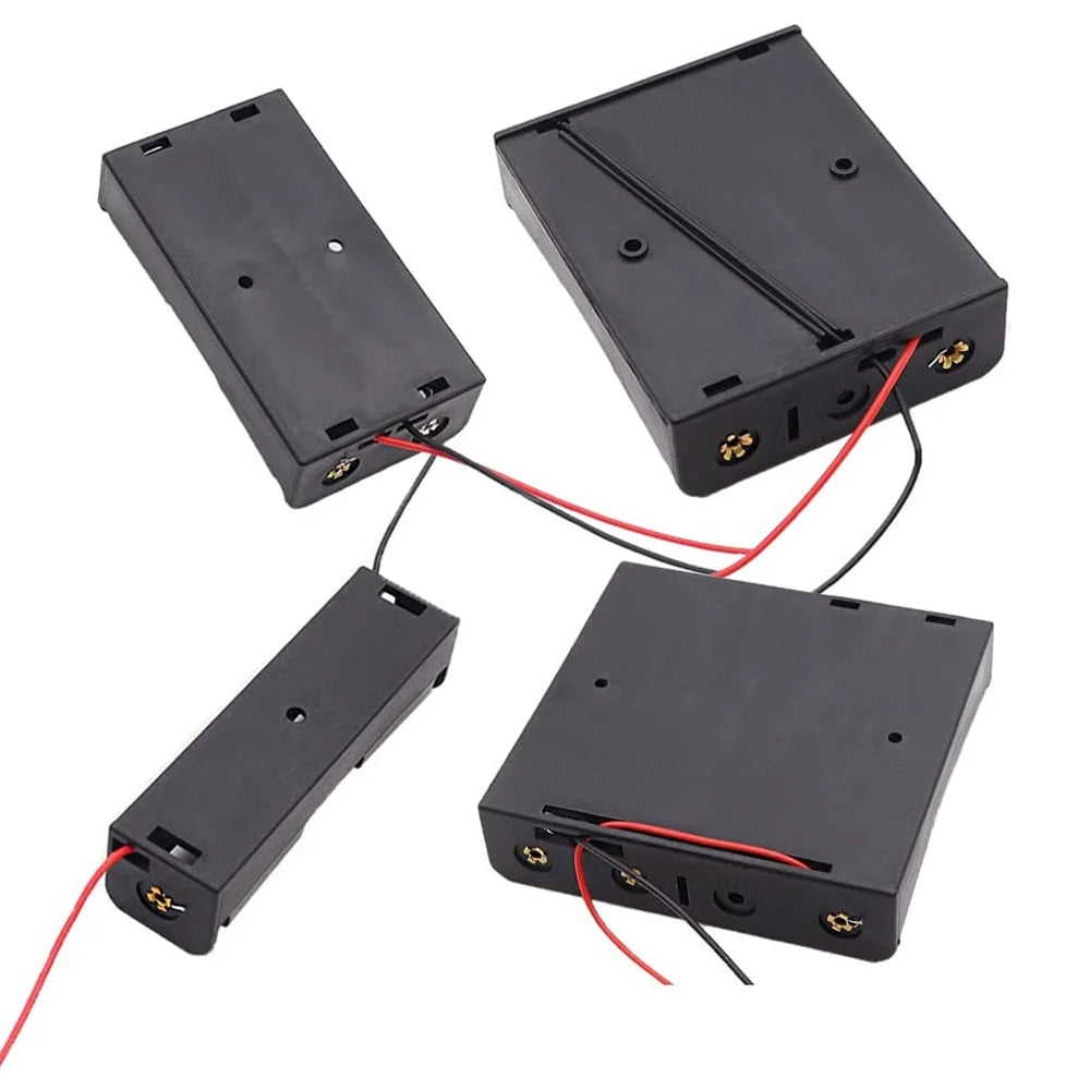 3pcs 18650 Battery Holder with Wire 3.7V,7.4V, 11.1V, 14.8V 18650 Battery Holder Box for Battery storage charging