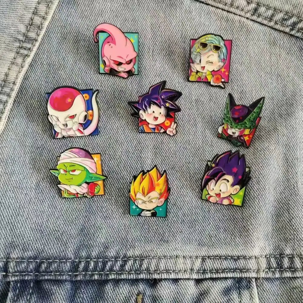 4/8pcs Funny Cartoon Enamel Pins Cool Anime Brooches Clothes Backpack Lapel Badges Fashion Jewelry Accessories For Friends Gifts