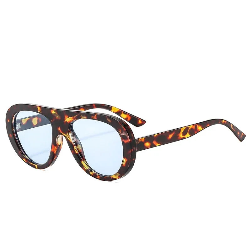JNPCXI Vintage Pilot Women Sunglasses Fashion Black Orange Shades UV400 Men Trending Punk Sun Glasses