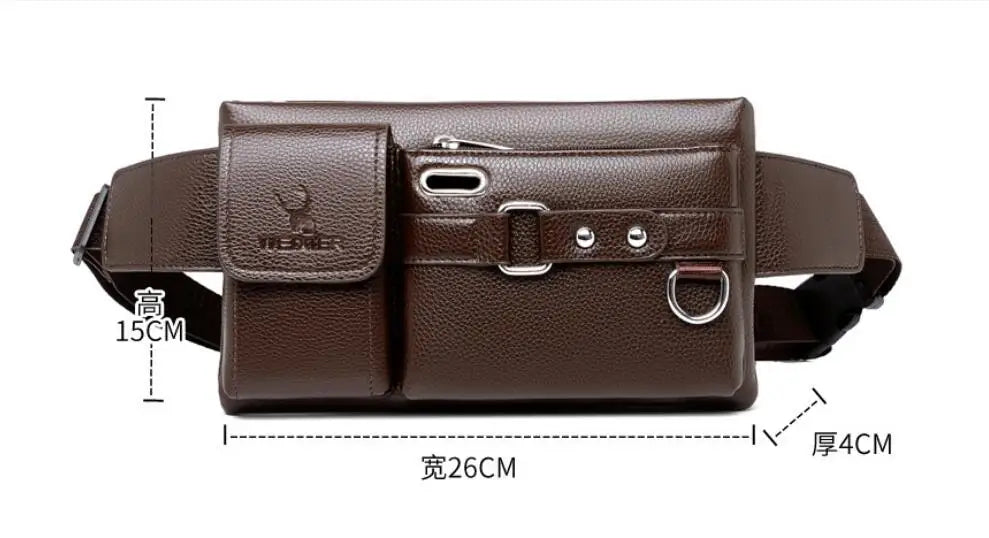 Men Shoulder Bag Pu Leather Business Messenger Crossbody Bags Designer Handbag