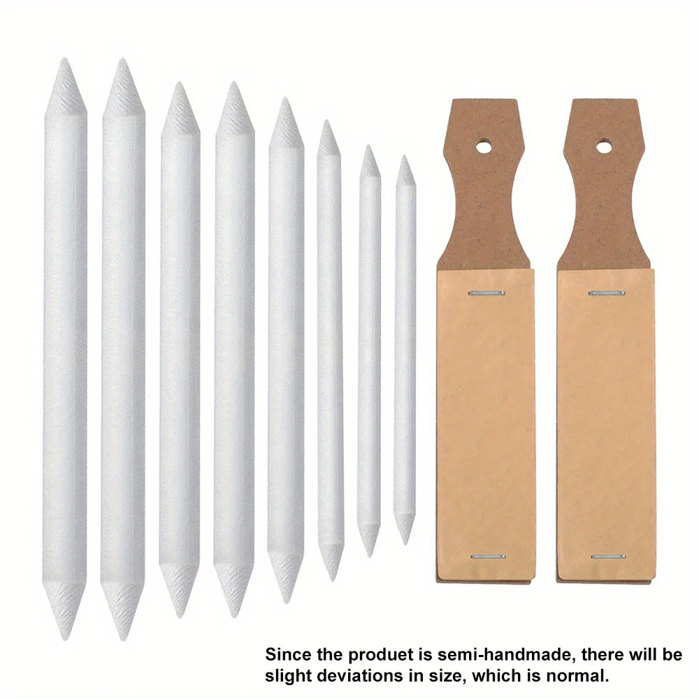 Blending Stumps and Tortillions Paper Art Blenders Sandpaper Pencil Sharpener Pointer for Artist Charcoal Sketch Drawing Tools