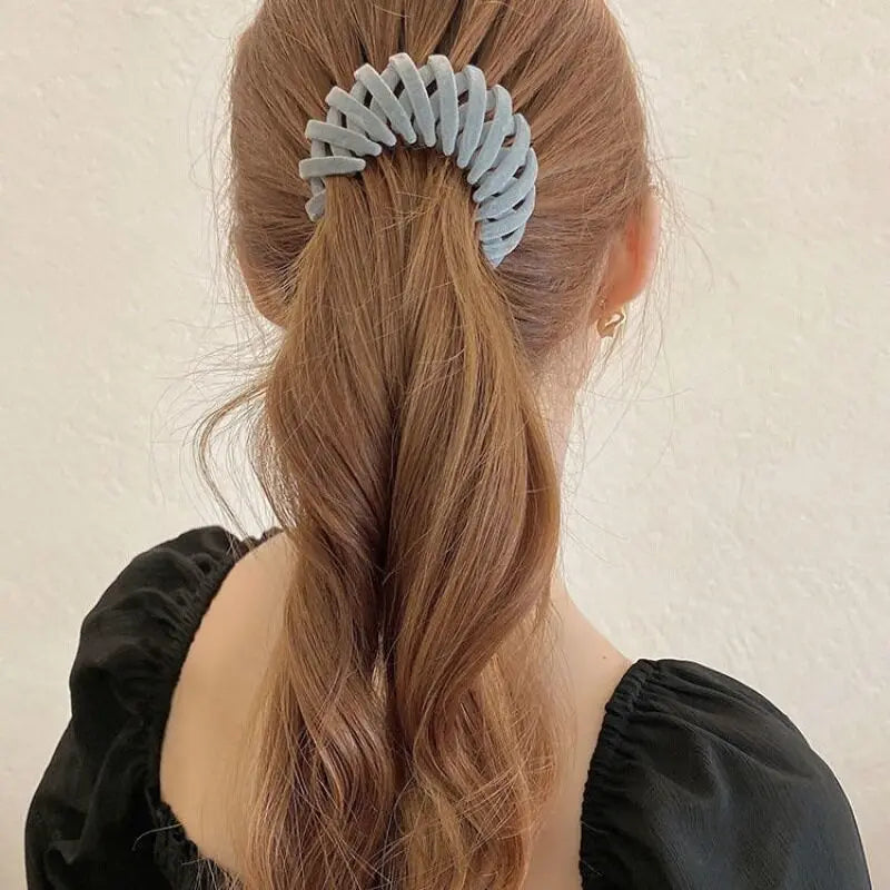 2Pcs Flocking Bird Nest Shaped Hair Clips Claw for Women Simple  Lazy Braider Tool Hairpin Fashion Hair Accessories