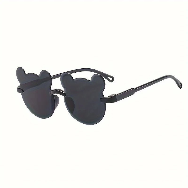 4pcs Cute Round Frame And Bear Ear Shaped Fashion Glasses Perfect for Parties And Birthday And Holiday Gifts
