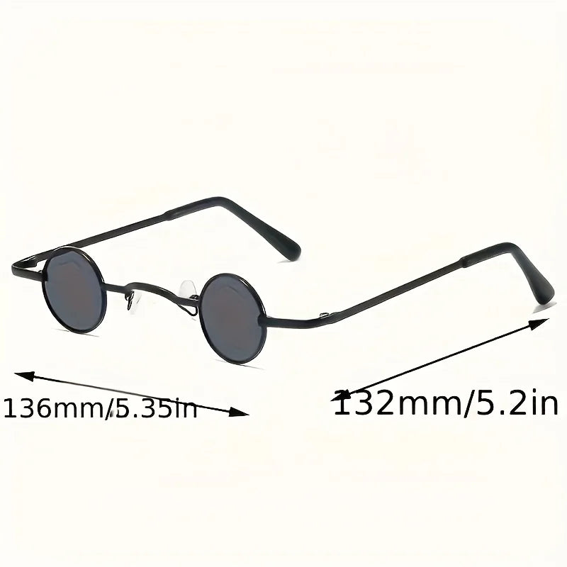 Trendy Retro Round Simple Sunglasses Personalized High-end Men's and Women's Glasses Fashion Trend UV Resistant Eyewears