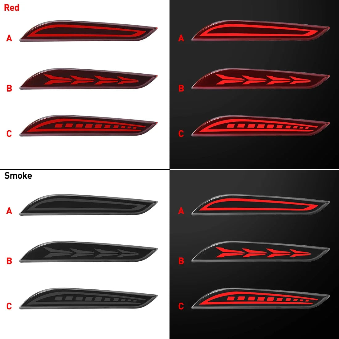 For Chevrolet Cruze 2017 2018 Car LED Rear Bumper Reflector Lights Dynamic Turn Signal Running Brake Warning Driving Lamp 12V