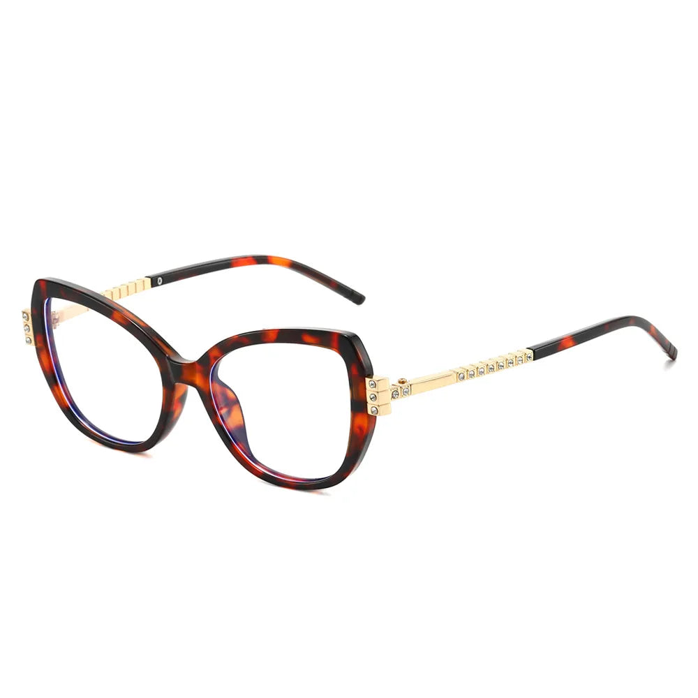 JNPCXI New Cat Eye Sunglasses for Women Luxury Diamond Temple Designer Ins Hot Popular Fashion Shades Female UV400 Glasses