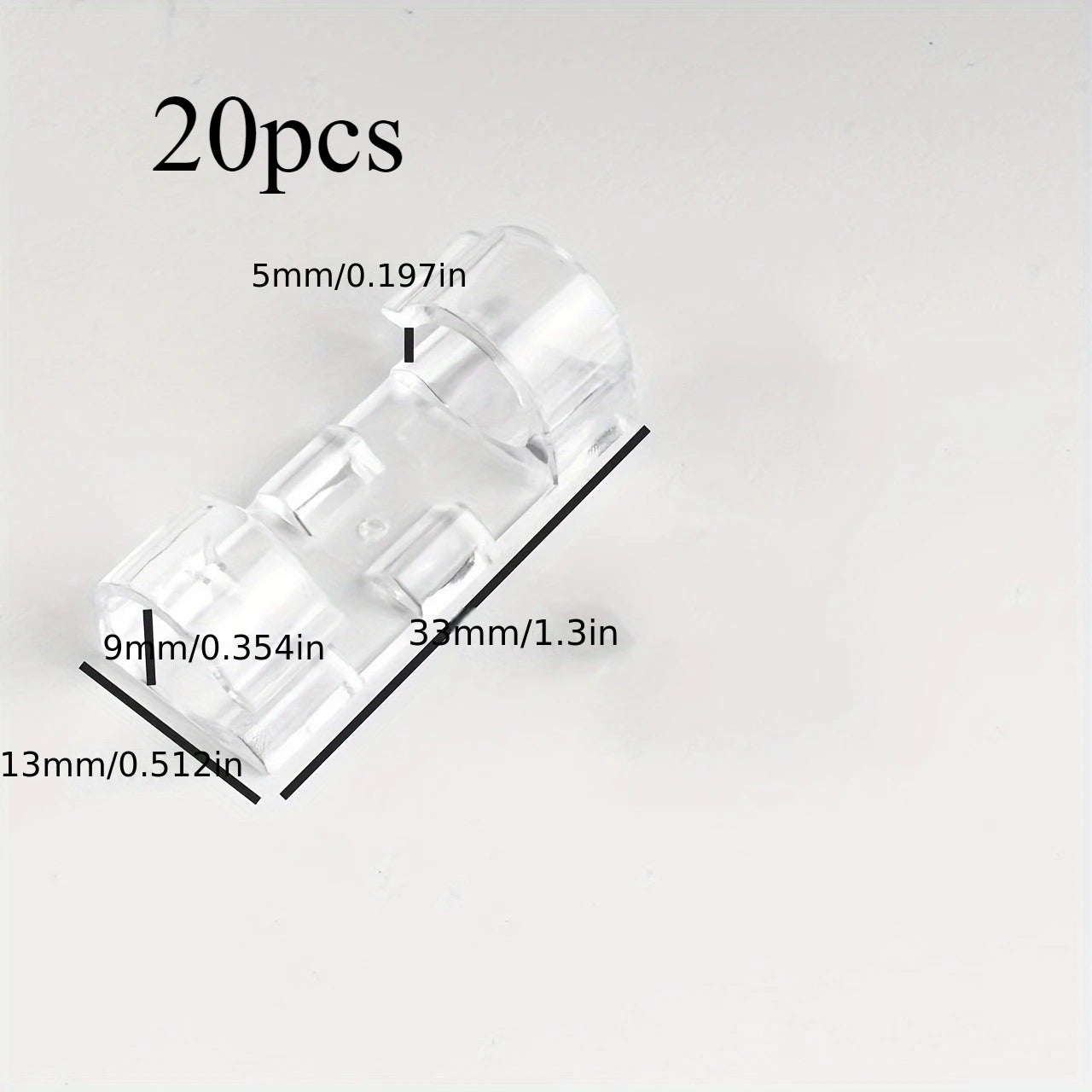 20/60/100 Adhesive Cable Clamps Transparent Wire Brackets Power Line Management, Plastic Cable Tissue Clamps Walls Under Tables