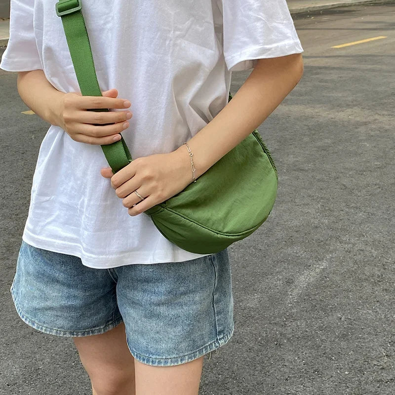 Nylon Waterproof Messenger Bag, Dumpling Multi-color High-quality Shoulder Bags