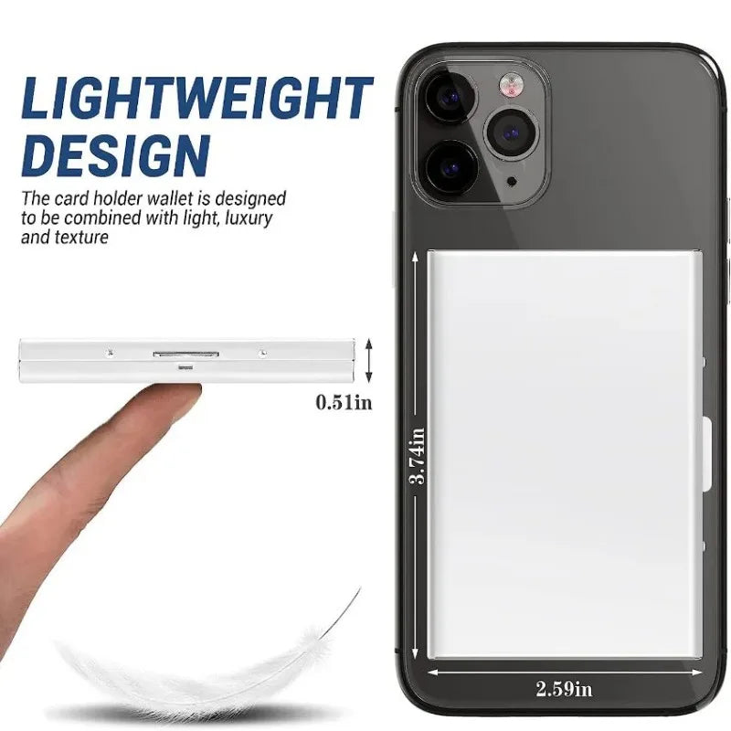 Color Slim AntiRFID Metal Wallet Men Minimalist Credit Card Holder Aluminum Case