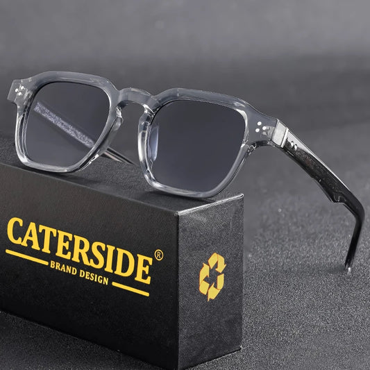 CATERSIDE Vintage Square Sunglasses Men Core Insert Temple Luxury Brand Sun Glasses Women Travel Beach Party Festival Gifts