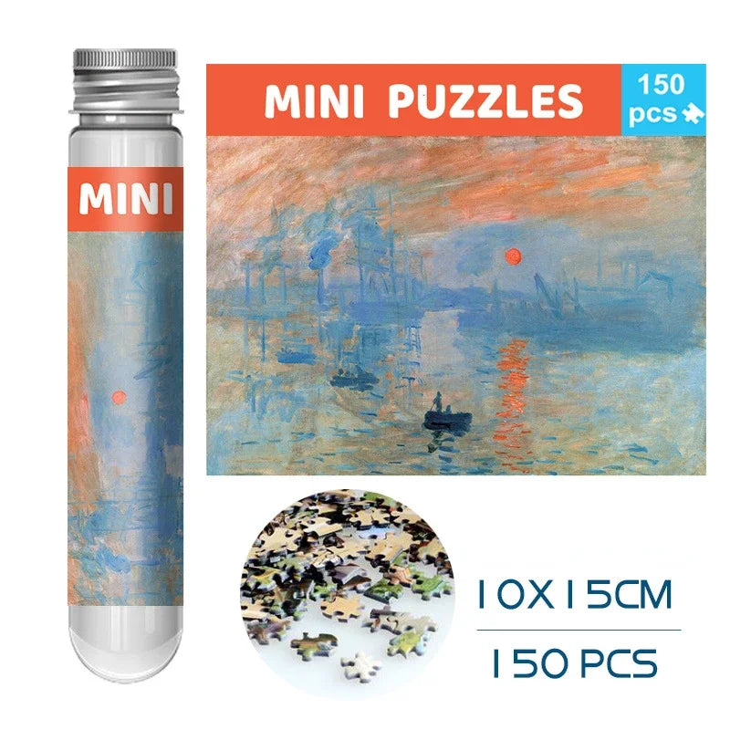 150PCS Mini Test Tube Jigsaw Puzzles for Adults Decompression Toy Fridget Puzzle Game Family Decoration Educational Toys