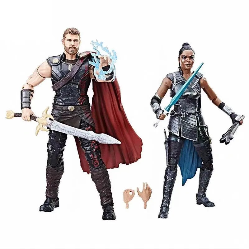 Original Hasbro Marvel Legends Series Thor & Valkyrie Anime Figure Toy Collection Gift
