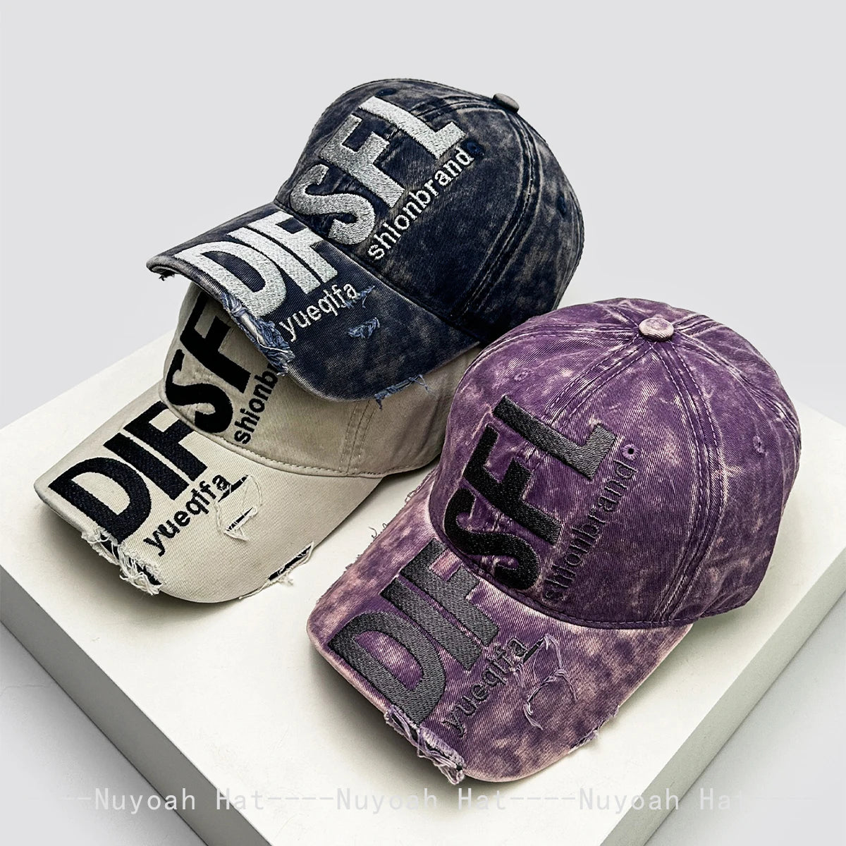 New Men Women Bandhnu Embroidered DIFSFL Letters Baseball Hats Sunshade Personal Versatile Peaked Caps Broken Style Fashion ins