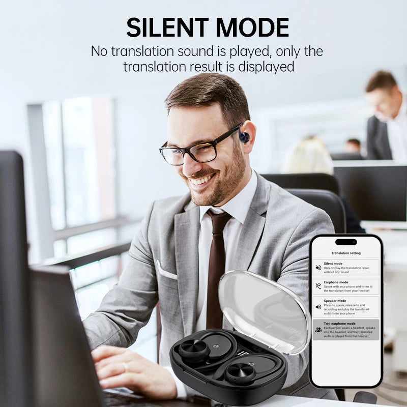 Language Translation Earbuds Online Support 144 Languages And Accent Translate Music And Call Wireless Translation Device 2025